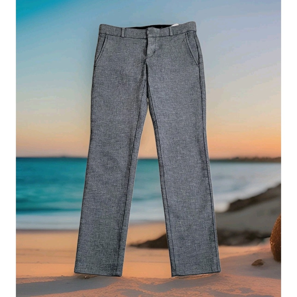 🧡Banana Republic Pants Womens 0 (29x29.5) Gray RYAN Ankle Stretch Dress-Casual